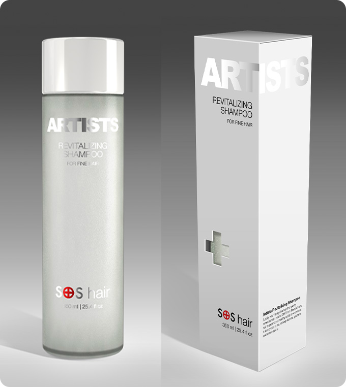 ARTISTS-SOS Hair Shampoo Packing Design